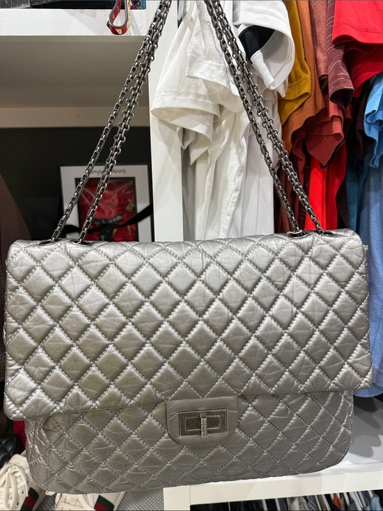 CHANEL Handbags - Authentic Chanel 2.55 Reissue Maxi Flap Metallic Crinkled 2011